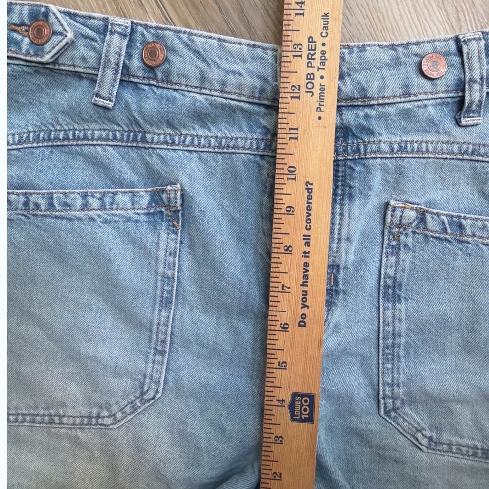 We The Free Denim Shorts Womens 30 High Rise Raw Hem Button Fly Boho Distressed - Picture 7 of 11